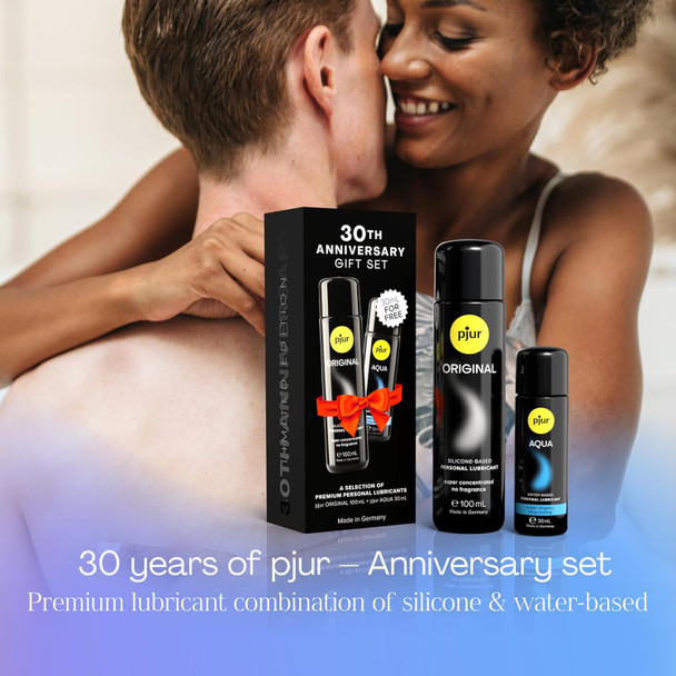 Pjur Original Silicone Based Lubricant | 100 ml + Aqua 30ml | pjur 30th Anniversary Gift Set Deal