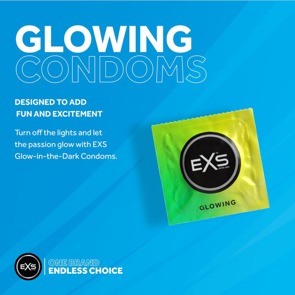Exs Glow in The Dark Condoms Pack 100