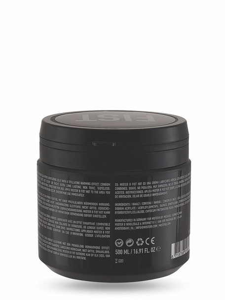 Mister B FIST Hot Hybrid Fisting Lube Gel 500ml | Anal Fist Sex Lubricant
