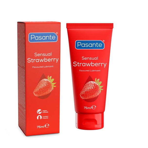 Pasante Sensual Strawberry Lube 75ml | Water Based Vegan Personal Sex Lubricants