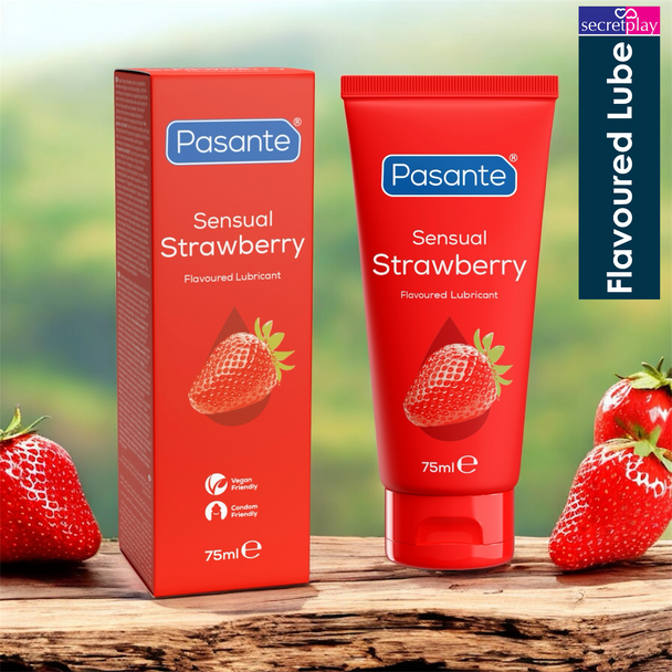 Pasante Sensual Strawberry Lube 75ml | Water Based Vegan Personal Sex Lubricants