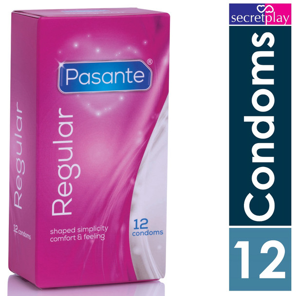 Pasante Regular Condoms Box of 12  | Comfort Feeling | Nominal 54mm Width | CE Kite