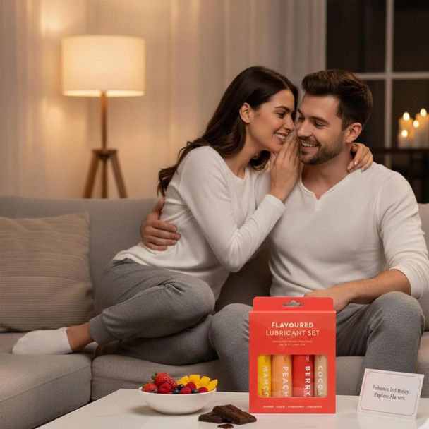 Loving Joy Flavoured Lubricants 30ml Set | Strawberry Peach Chocolate Mango Lube