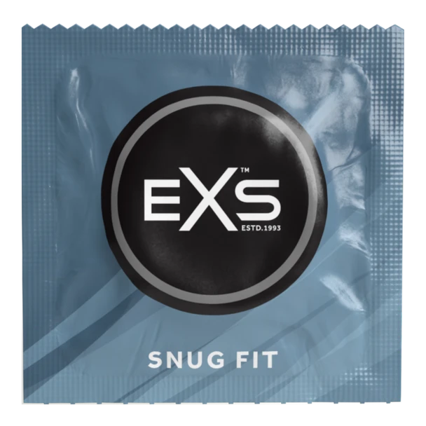 100 x Exs Snug Fit Condoms | Smaller Size Tighter Trim Close Fit | Vegan Condoms 