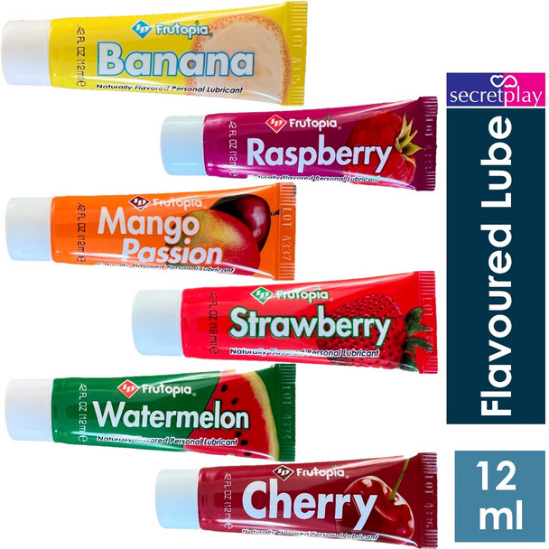 6 x ID Frutopia Juicy Lube Tubes 12ml Lubricants | Cherry | Strawberry | Mango Passion | Watermelon | Raspberry | Banana Flavours Lubes