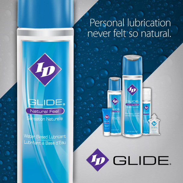 ID Glide Water Based Lube | Lubricants Natural Feel Lubes 130 ml | 4.4 Fl oz