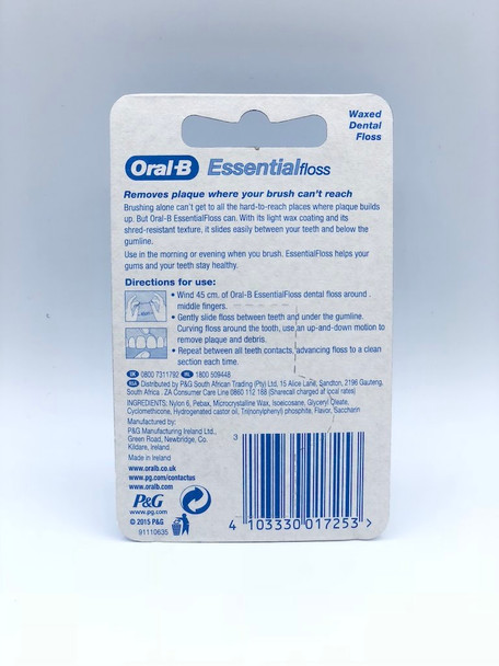 144 X Oral B Floss Essential Mint Floss 50M, Wholesale Bulk