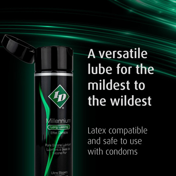 ID Millennium Lube Silicone Based Lubricant 250ml | Long Lasting Ultra Slippery Lube