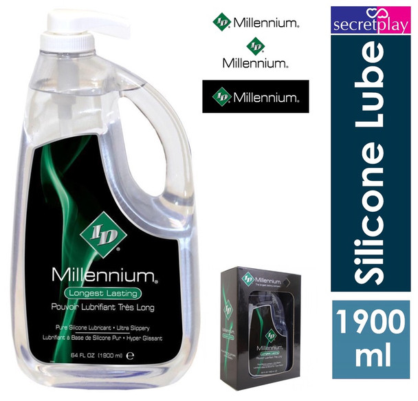 ID Millennium Lube Silicone Based Lubricant 1900ml 64 FL OZ | Long Lasting Ultra Slippery Lube 