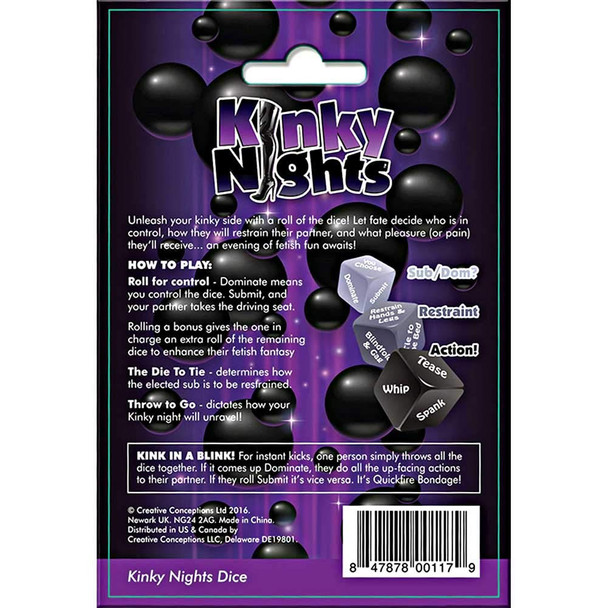 Kinky Nights Bondage Dare Dice Adult Game | Couple Fantasy Naughty Bedroom Fun | Romantic Gif 