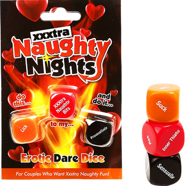 Xxxtra Naughty Nights Erotic Dare Dice Game | Couple Naughty Fantasy Bedroom Sex Fun | Romantic Gift