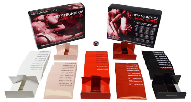 Fifty Nights of Naughtiness Adult Card Game | Adult Board Erotic Sexy Fantasy Couple Fun | Romantic Gift
