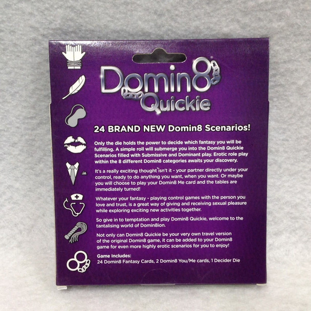 Domin8 Quickie Card Game | Adult Erotic Sexy Naughty Fantasy Couple Love Fun | Romantic Gift