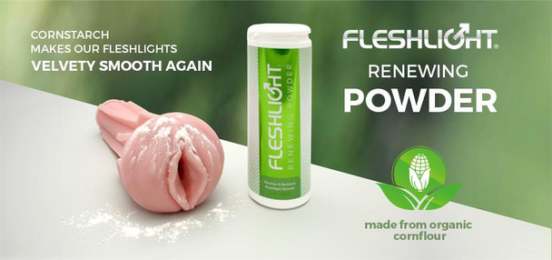 Fleshlight Sex Toy Renewing Powder 118ml | Clean Renewing Masturbator Sleeves & Feel New