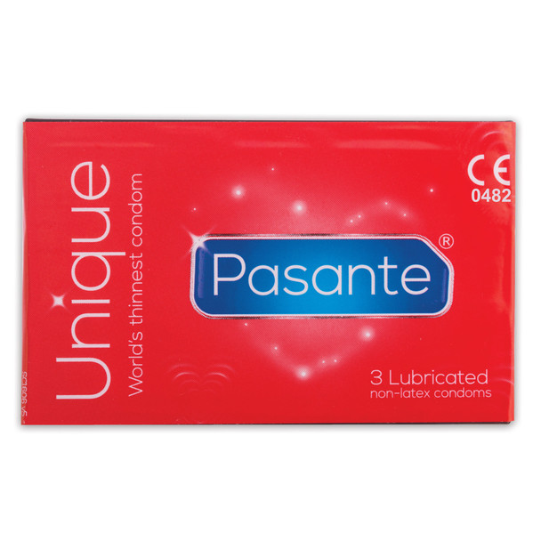 72 x Pasante Unique Condoms | Thinnest Ultra Sensitive | Non Latex Condoms |