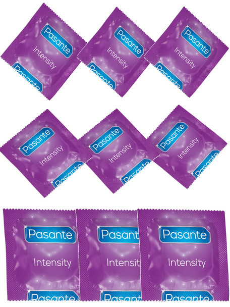 144 x Pasante Ribs & Dots Intensity Condoms | Ribbed Dotted | Wholesale Clinic Pack