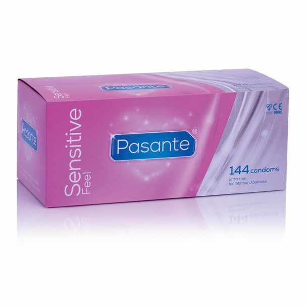 144 x Pasante Sensitive Feel Condoms | Ultra Thin Intense Feeling | Wholesale Clinic Condoms