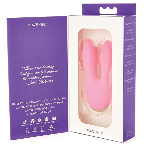 Sportsheets Sincerely Peace Vibe Bendable Vibrator Rechargeable Silicone