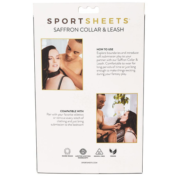 Sportsheets Saffron Leash & Collar | Feels Luxurious Collar Adjusts To Fit Most
