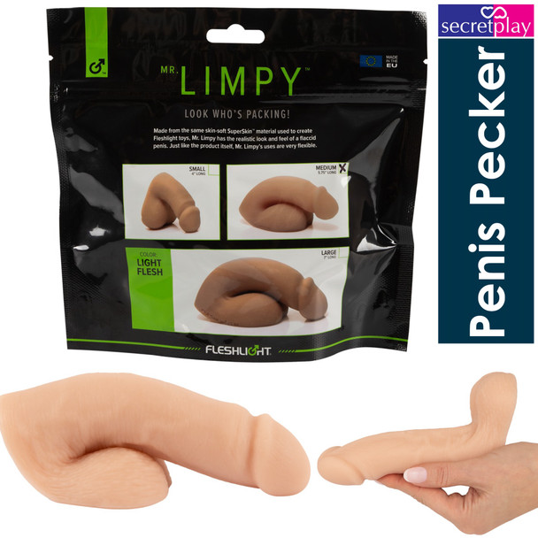 Fleshlight Mr. Limpy Penis Packer |  Medium Size |  Packing Limpy Dildo | Bachelorette Parties | Gag Gift 