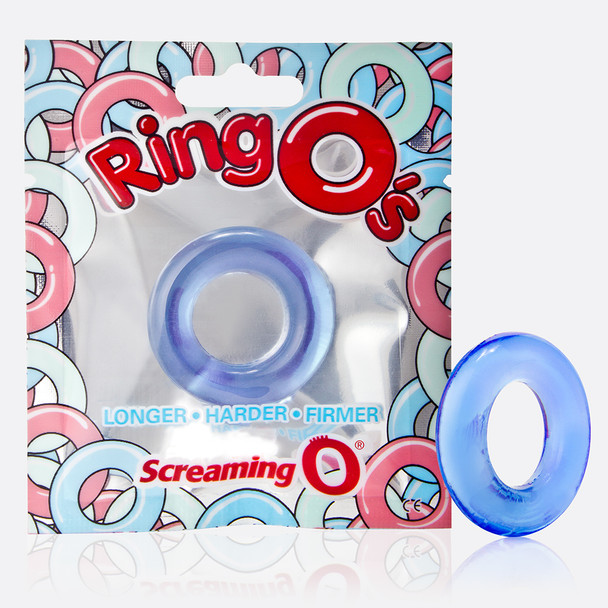 Screaming O RingO's Penis Cock Ring Blue Super Stretchy Firmer Harder Erections
