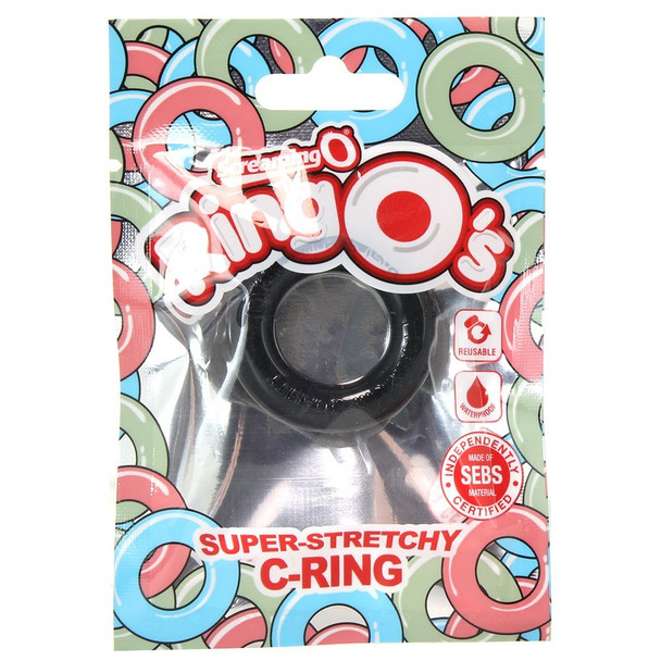 Screaming O RingO's Penis Cock Ring | Black | Super Stretchy Firmer Harder Erections 