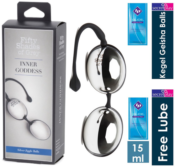 Fifty Shades of Grey Silver Jiggle Balls | Kegel Geisha Balls | Strong  Pelvic Muscles Exerciser Balls