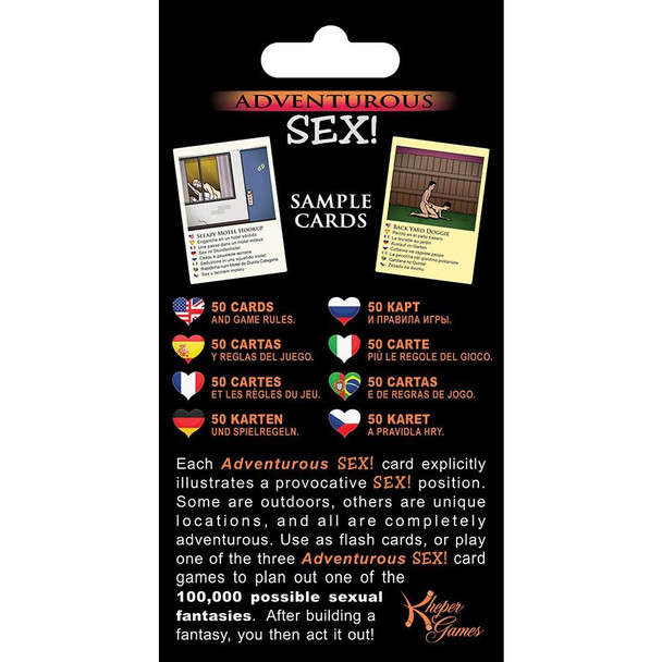 Adventurous Sex Card Game | Kinky Sex Positions Foreplay Fantasy Naughty Couple Bedroom Fun | Romantic Gift