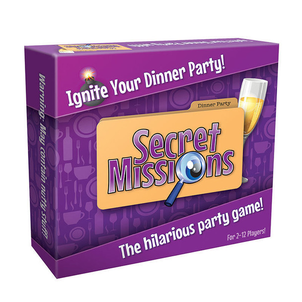 Secret Missions Dinner Party Adult Game | 12 Party Fun Themed Badges 