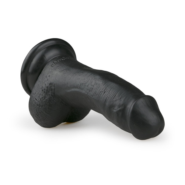 EasyToys Realistic Dildo 6" inch 15cm - Black Suction Cup Suitable For Strap-On