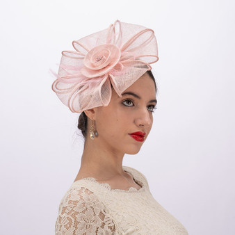 Lacey Flower Sinamay Headband Fascinator