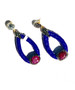 Purple Oblong Earrings