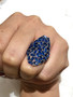 Royal Blue Crystals Ring (Sterling Silver)