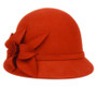 Ava Ladies Wool Felt Hat with side flower