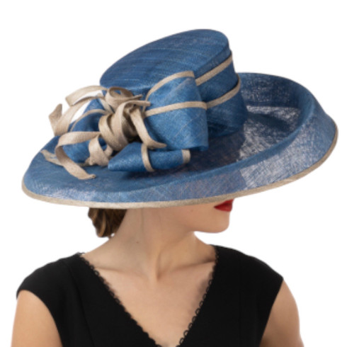 Adjustable Sinamay Fedora Hat with Bow, 58-60cm Head Circumference Adjustable Sinamay Fedora Hat with Bow, 58-60cm Head  main image 3