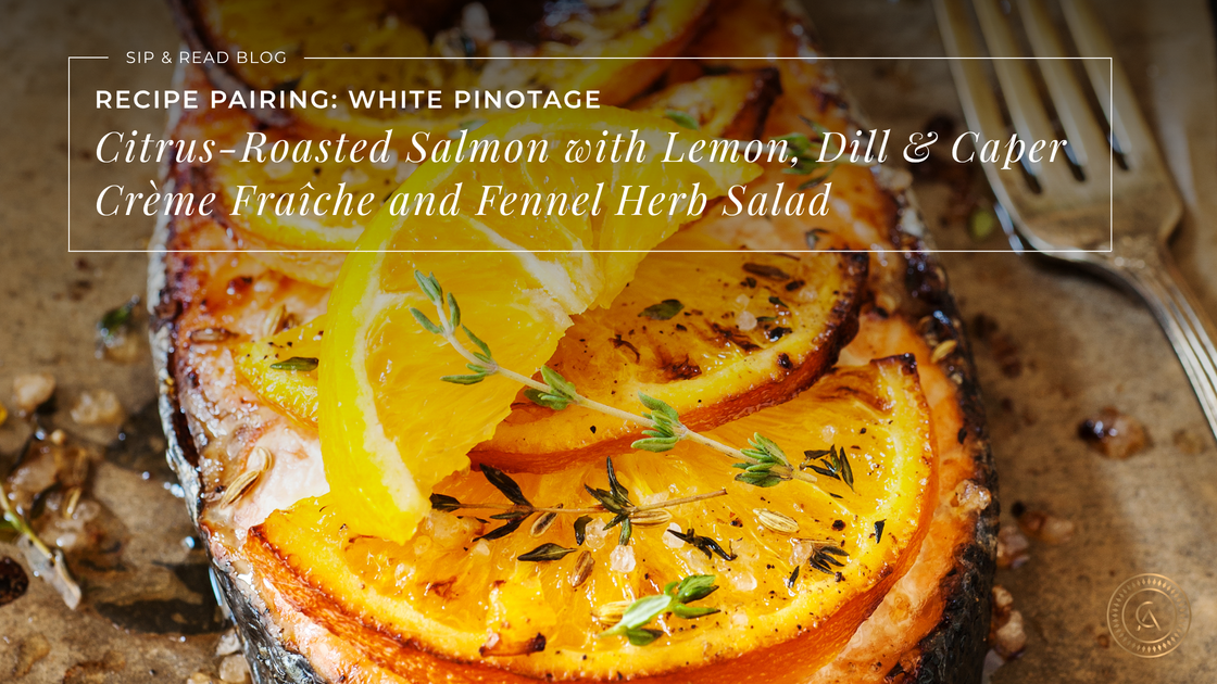 Recipe: Citrus-Roasted Salmon with Lemon, Dill & Caper Crème Fraîche and Fennel Herb Salad