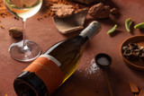 Rickety Bridge Regna Loca Palomino 2025 Piekenierskloof white wine bottle styled with pear, sea salt and glass of wine