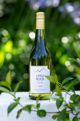 Bottle of Mont Rochelle Little Rock Blanc, Franschhoek 2023 white wine with tropical and citrus notes.
