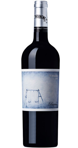 Bottle of Paserene Elements Midnight Cabernet Sauvignon 2022 from the Western Cape, with black cherry, liquorice, and woodsmoke.
