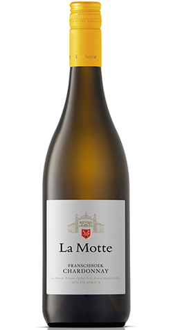 La Motte Chardonnay 2024 white wine bottle on a white background