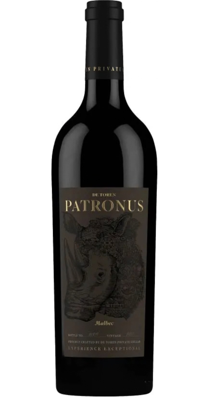 De Toren Patronus Malbec 2023 750ml bottle, limited-production premium red wine from Stellenbosch, South Africa