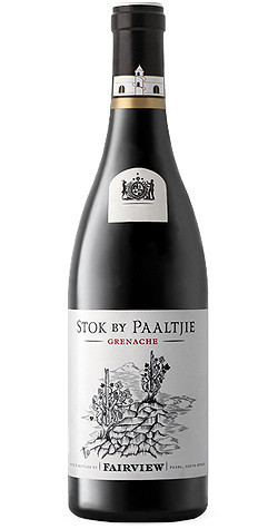 A bottle of Fairview 'Stok By Paaltjies' Grenache Noir, 2023 from Paarl, South Africa.