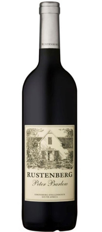 Bottle of Rustenberg 'Peter Barlow' Cabernet Sauvignon 2021 from Stellenbosch with red and black fruit, cedar, and clove.