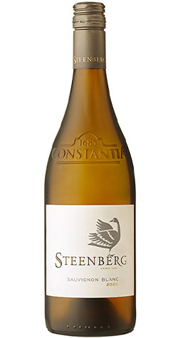2024 Steenberg Sauvignon Blanc bottle, showcasing its pale-straw color with a slight green hue, from Constantia, South Africa.