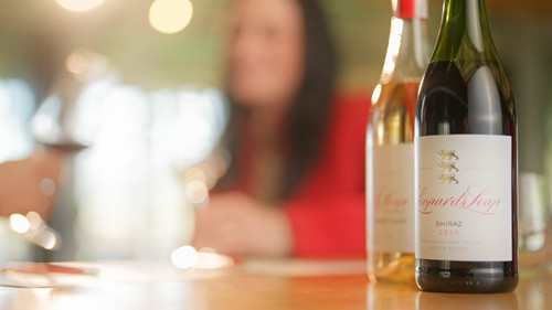 Bottle of Leopard's Leap Shiraz 2023 from the Western Cape, with  dark fruits, vanilla and cinnamon.