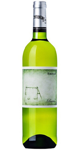 Bottle of Paserene Elements Emerald Sauvignon Blanc 2022 from the Western Cape with citrus, tropical fruits and black currant.