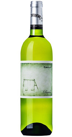 Bottle of Paserene Elements Emerald Sauvignon Blanc 2022 from the Western Cape with citrus, tropical fruits and black currant.