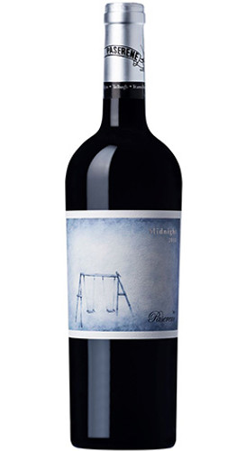Bottle of Paserene Elements Midnight Cabernet Sauvignon 2022 from the Western Cape, with black cherry, liquorice, and woodsmoke.