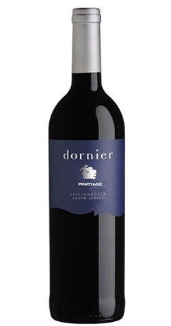 Bottle of Dornier Pinotage 2022 from Swartland, with Turkish delight, strawberries, cherries and black pepper.