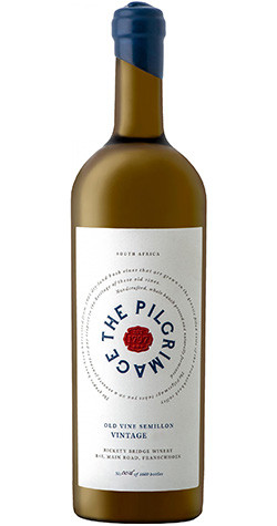 Bottle of Rickety Bridge 'The Pilgrimage' Sémillon, Franschhoek 2021 white wine with citrus and floral notes.